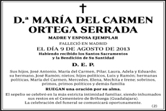 Mª del Carmen Ortega Serrada